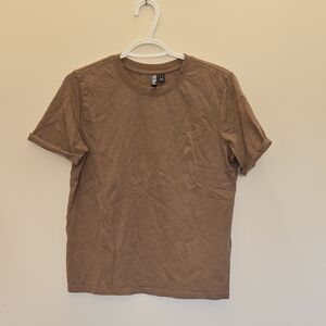 T Shirt With Rolled Sleeve Detail